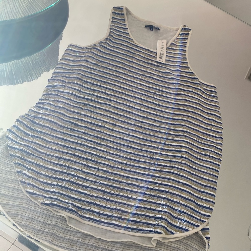 Theory sequin, sleeveless, top with tags, never worn